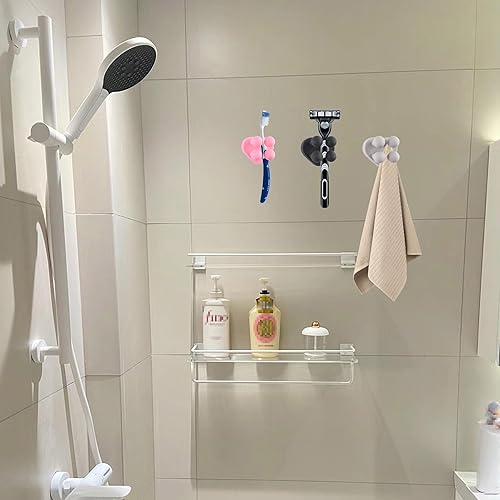 Vista 12 de 4 soportes para cepillos de dientes autoadhesivos impermeables de silicona, multifunción, montado en la pared, soporte para enchufe de un solo