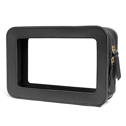 Miniatura 24 de LETGO Bolsas de maquillaje transparentes, bolsa de aseo aprobada por la TSA con cremallera, organizador de maquillaje transparente, de ajuste