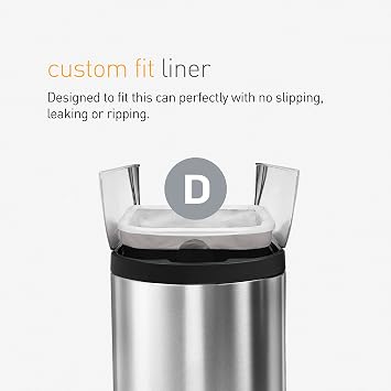 simplehuman Code D 60 Count, Genuine Custom Fit Liners, Drawstring Trash Bags in Dispenser Packs, 20 Liter / 5.3 Gallon, Blue