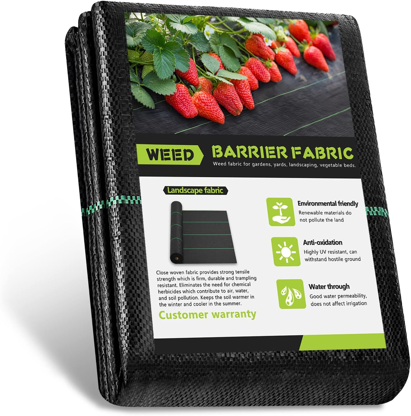 Landscape Fabric Weed Barrier, Heavy Duty Ground Cover Weed Barrier for