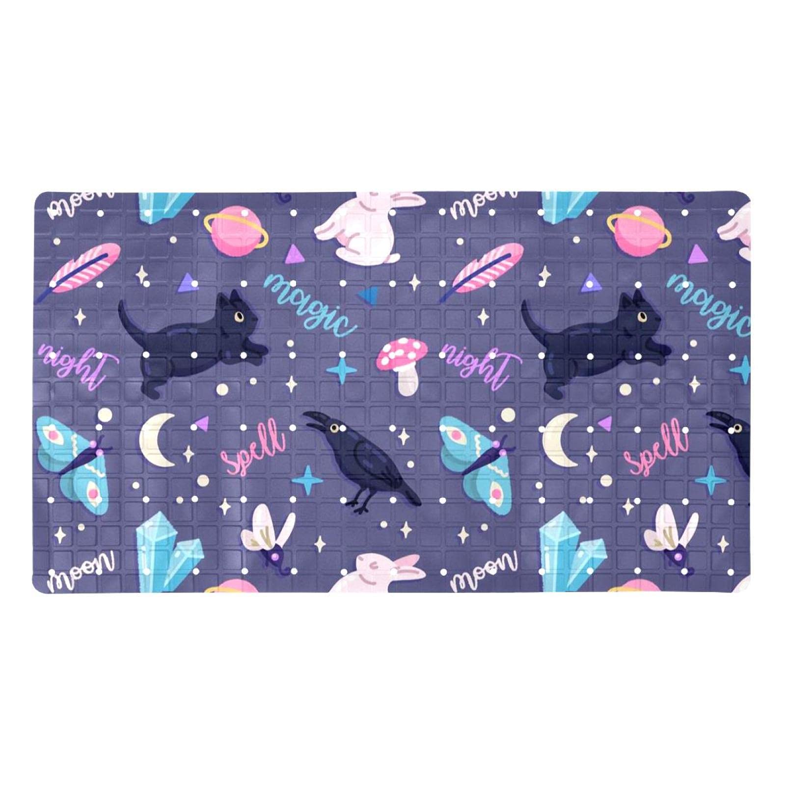 Animals PurpleLong 15.7x27.9 inches Bath Shower Mat Bathroom Bathtub mat, All The Family