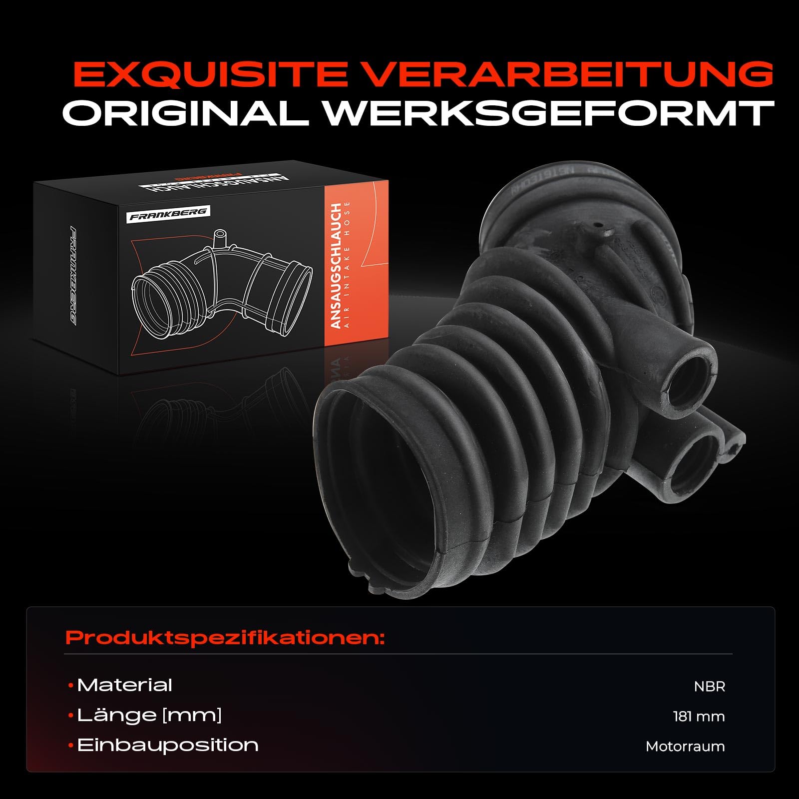 Frankberg Ansaugschlauch Luftschlauch Faltenbalg für 3er E36 318i Z3 Roadster 1.8i 1993-1999 13711739574