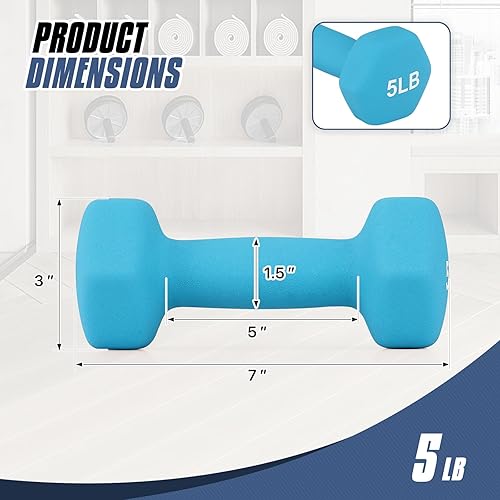 Miniatura 2 de MADOG - Juego de mancuernas hexagonales con revestimiento de neopreno antideslizante para equipo de gimnasio en casa, entrenamiento de fuerza