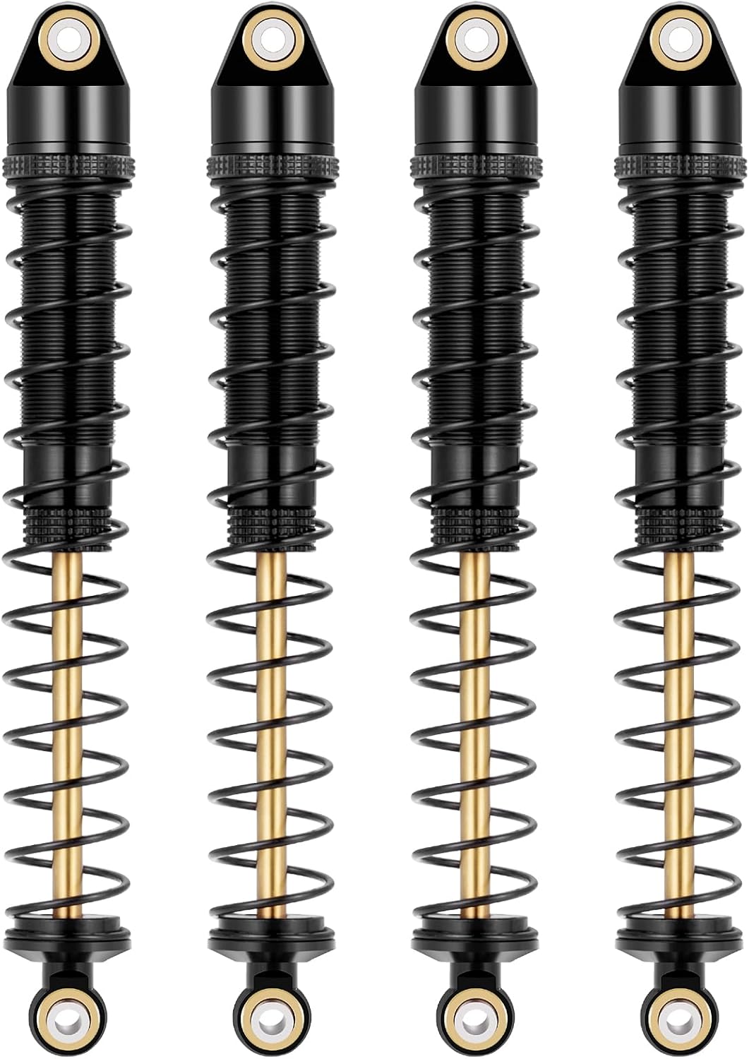 4Pcs Rc Metal Shock Absorber 70/80/90/100/110/120mm Damper For Tamiya CC01 TRX4 Axial SCX10 D90 D110 RR10 1/10 RC Crawler Car(Black) (110MM)