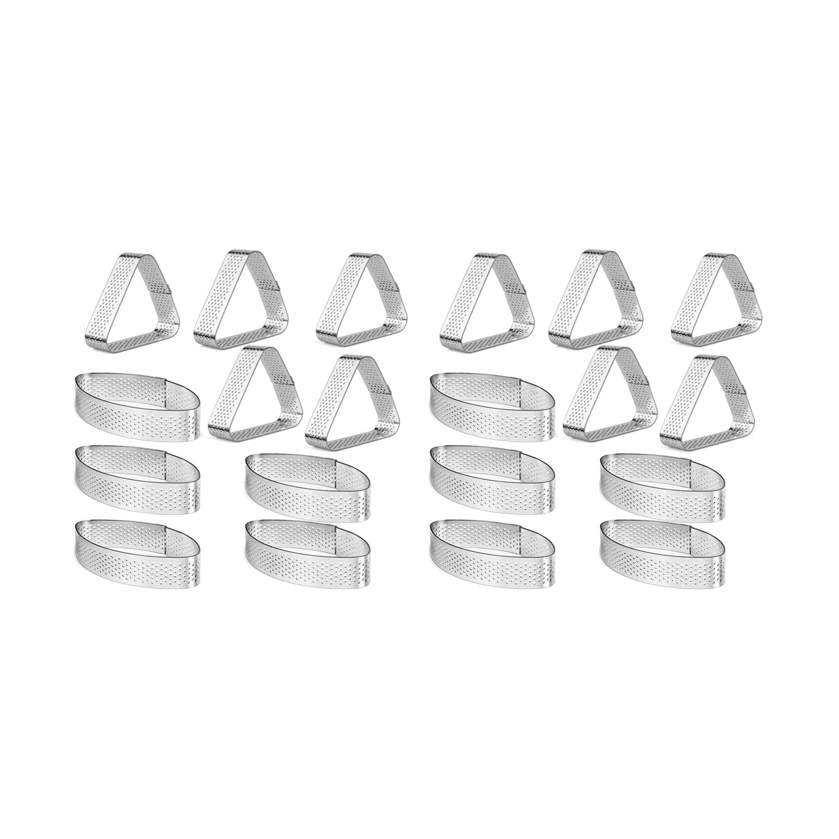 Anillo de tarta perforado en forma de Y para hornear mousses perfectas en casa, pack de 20 unidades