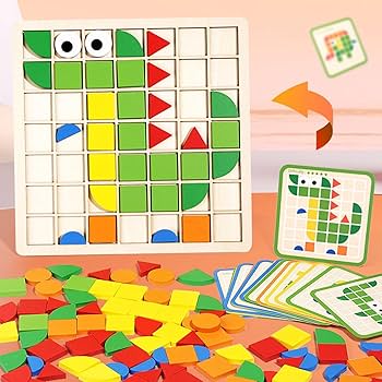 Mosaik 木製知育玩具 Amazon.co.jp: 木製モザイクパズル - モザイクパズルおもちゃ