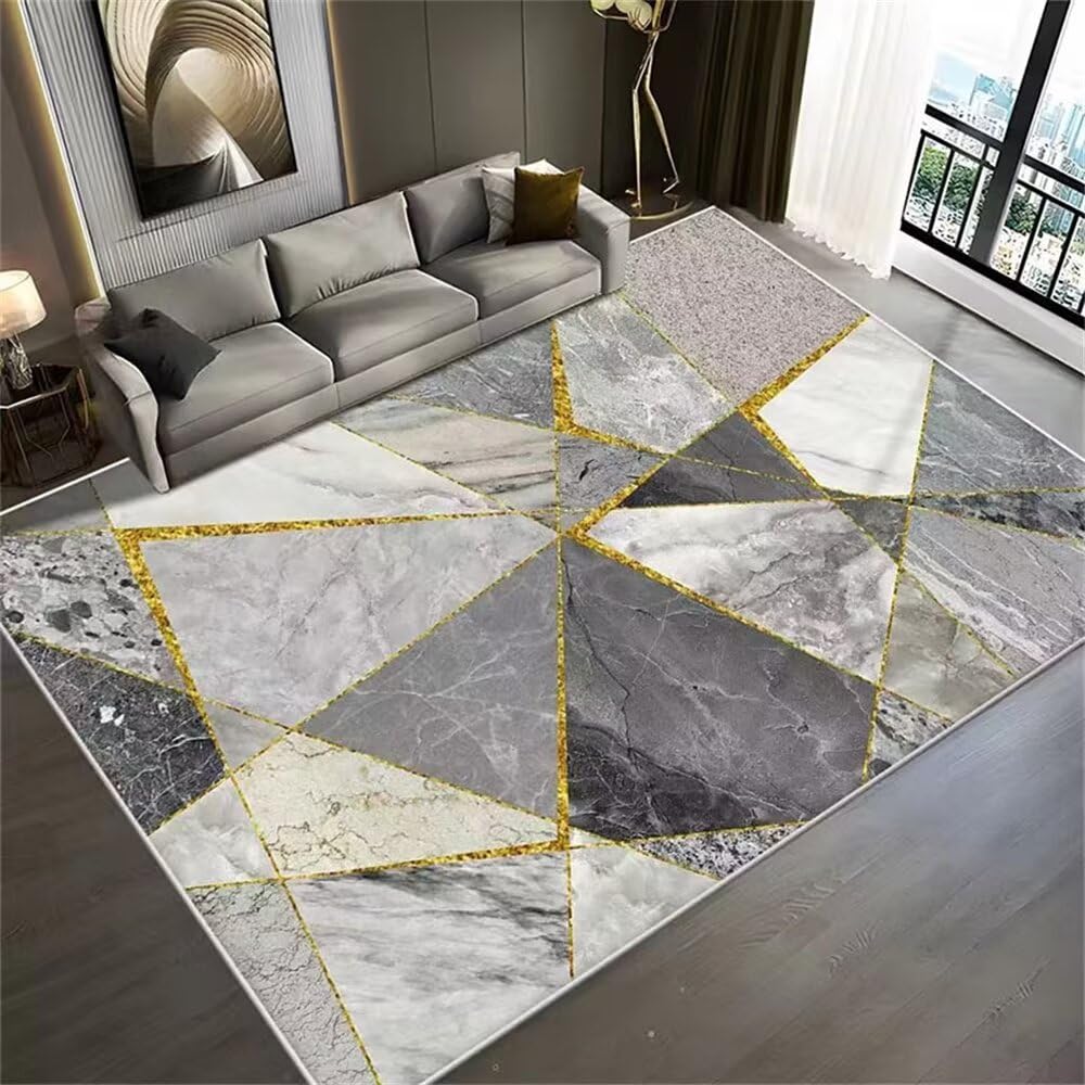 Tapis sol gamer design géométrique triangle pour chambre