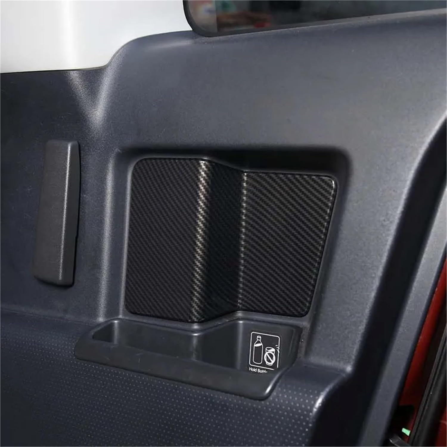Compatible with Toyota FJ Cruiser 07-21 Interior Door Panel Trim Sticker Car Interior Styling Trim Door Panel Frame ABS Carbon Fiber Pattern(Style 2)
