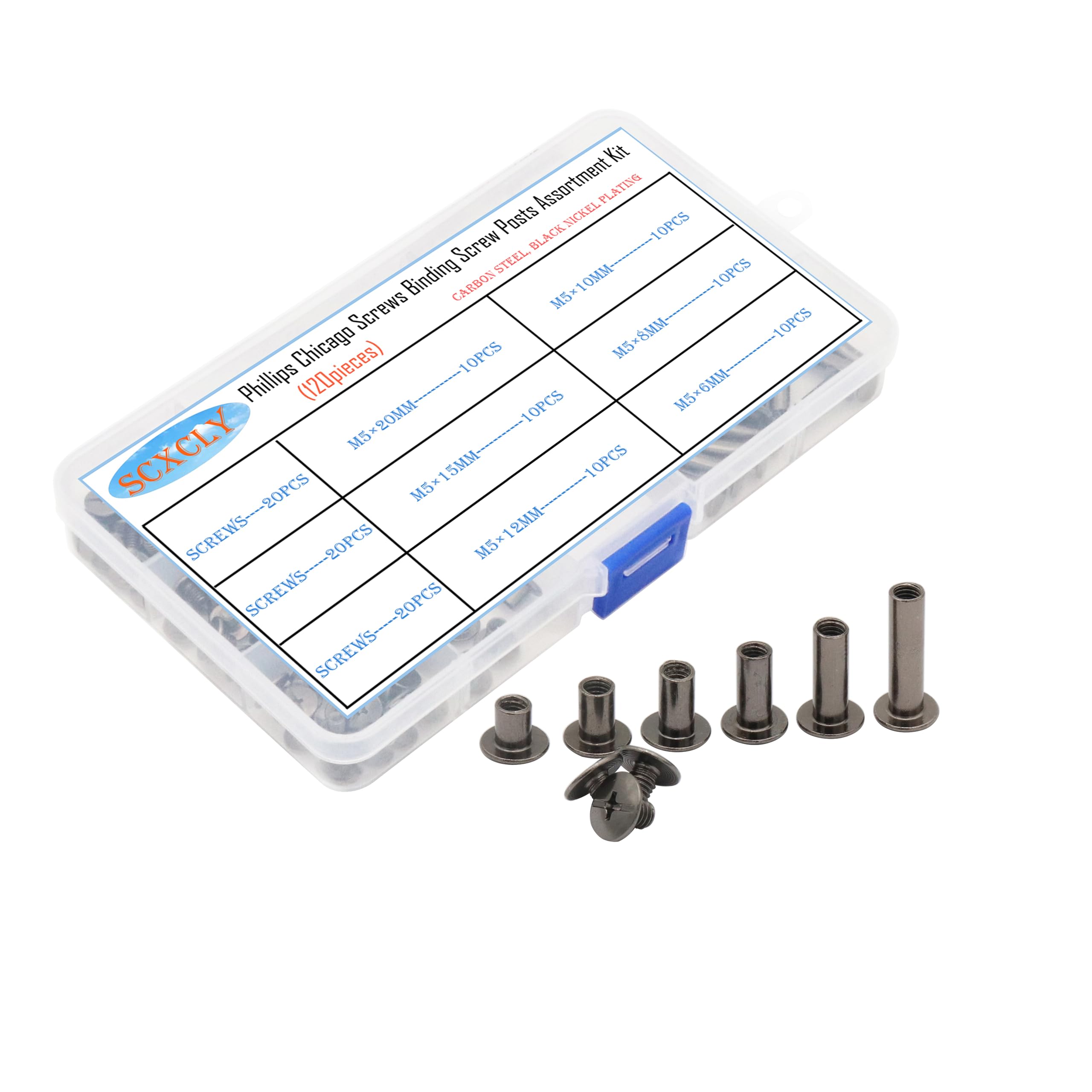 Chicago Screws - 120pcs Binding Screw Kit -7
