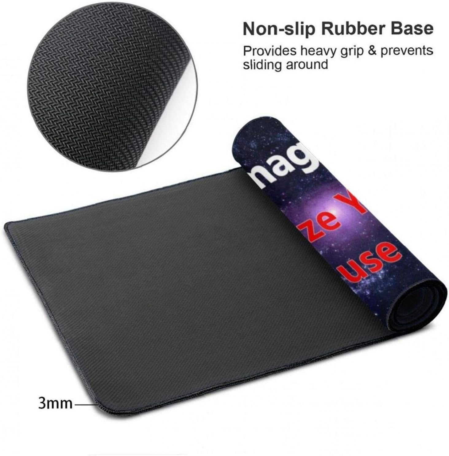 Personalized Mouse Pad Make Your Own Customized Large Gaming Mousepad Custom Mouse Mat for Office Dorm Personalised Gifts Presents for Boyfriend Girlfriend Dad Mom Child-31.5x11.8 in