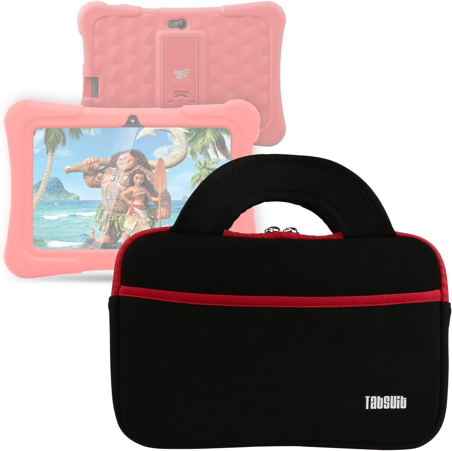 TabSuitTabSuit 7" Tablet Bag Compatible for Dragon Touch Y88X Plus/Y88X/M7 Kids Tablet, Dragon Touch S7/S8 Tablet Ultra-Portable Neoprene Zipper Carrying Sleeve Case Bag with Accessory Pocket- Black