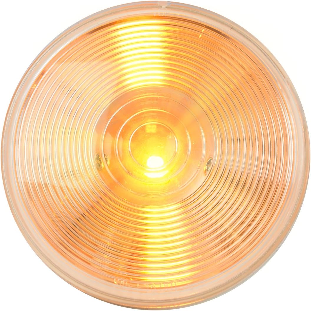 Grand General 75923 Red 4" Single LED Sealed Light with Clear Lens