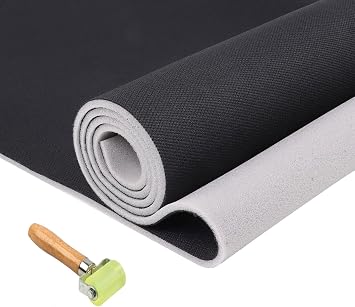 NANSH Automotive Headliner Repair Car Ceiling Fabric Replacement Foam Backing Material Headlining Black, 70" L 60" W