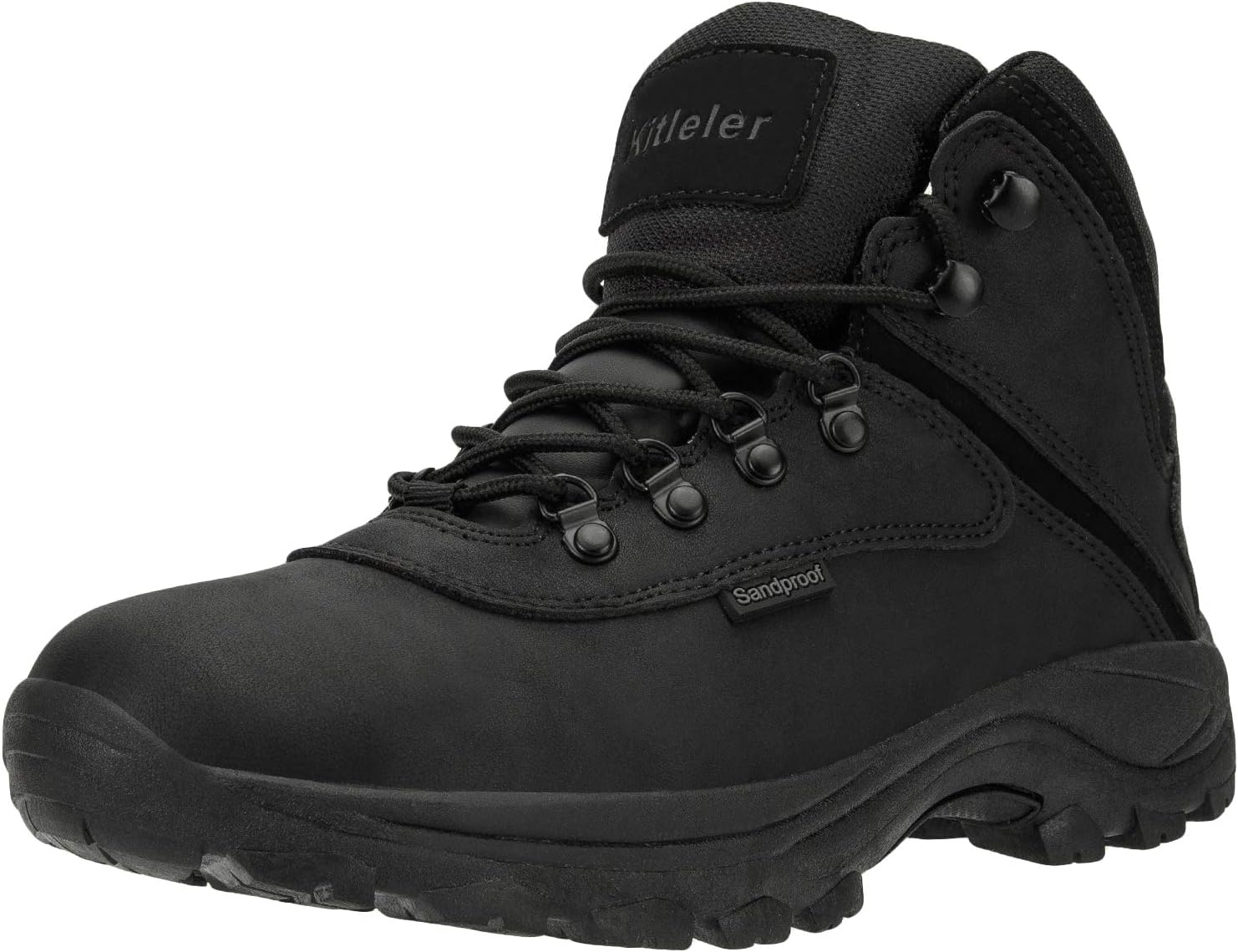 Mens Lightweight Ankle Boots Hiking Waterproof Boots（New8808-5Black-42）