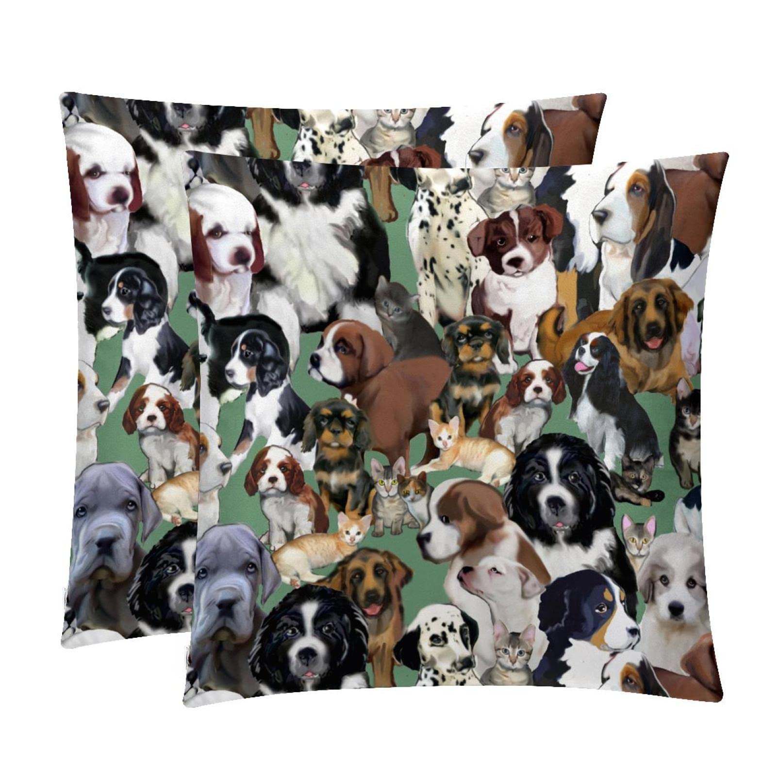 Coussin lombaire lot de 2 chiens TBOUOBT idéal pour canapé et salon chaleureux