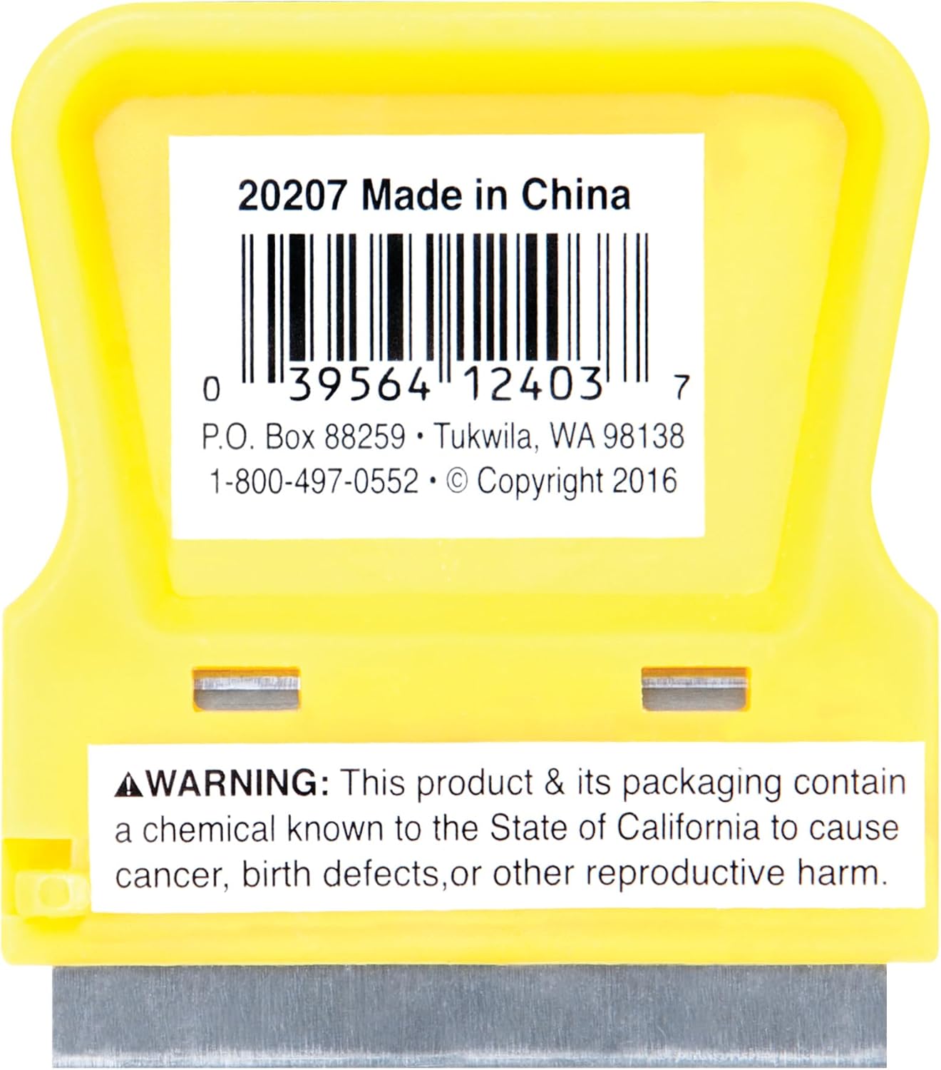 Performance Tool 20207 Lightweight Plastic Razor Blade Scraper for Precise Scraping in Tight Spaces, with Blade Reserves for Safe Storage