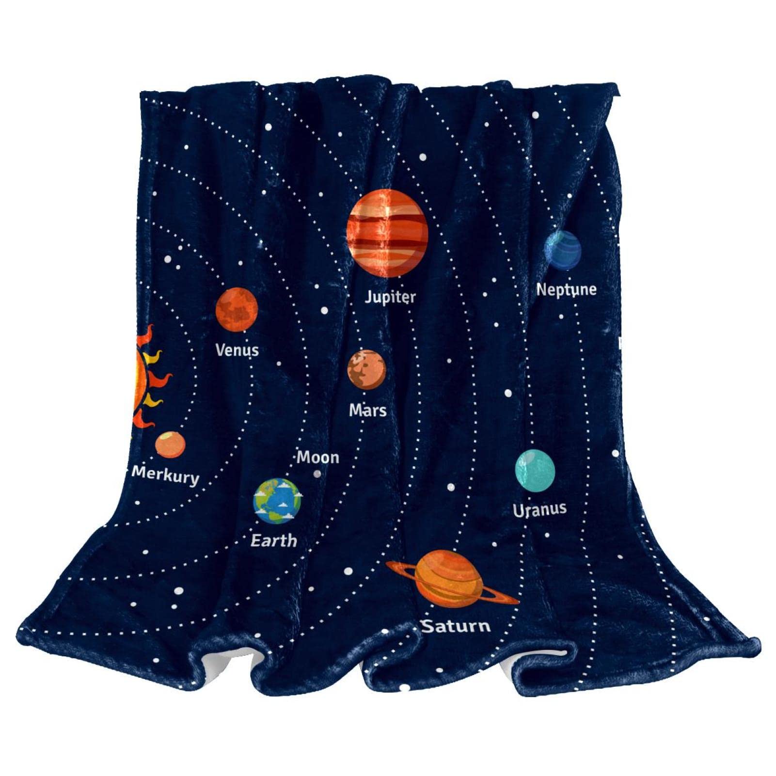Couverture de lit planètes pour créer un nid douillet cosmique enfant