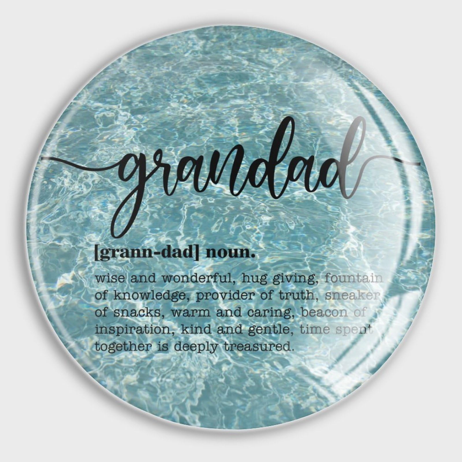 Aimants réfrigérateur en verre lot de 4 - Typographie élégante et design de qualité