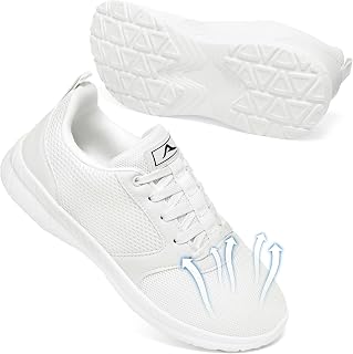 Womens Tennis Shoes Comfortable: Lightweight Walking Shoes with Non Slip Cushioning - Mesh Casual Sneakers for Travel Commute Gym