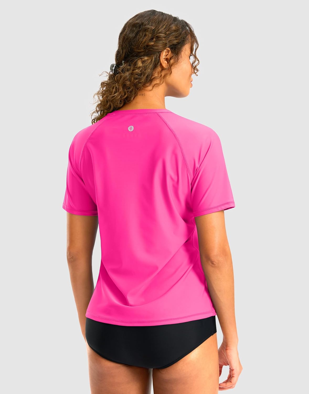 SANTINY Rash Guard for Women UPF 50+ Bathing Suit Sun Protection Short Sleeve Swimsuit Top Quick Dry Swim Shirts for Women - Image 3