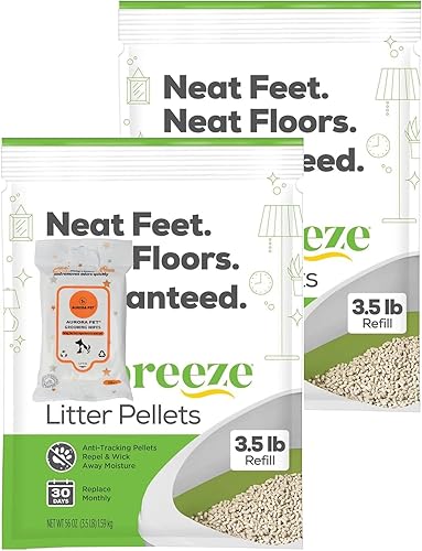 Aurora Pet Paquete de 2 pellets de arena para gatos Tidy Cats Breeze de 35 libras con toallitas AuroraPet disponible en Yaxa Guatemala