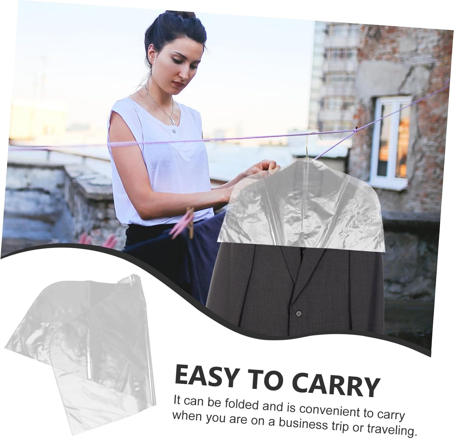 MAGICLULU 10pcs Clothing Dust Cover Shoulder Sleeves for Garment Bags Hangers for Clothes Suit Covers for Storage