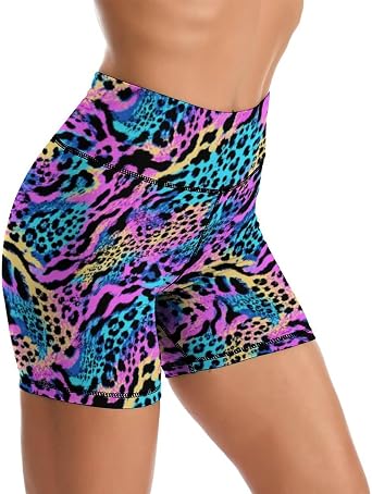 Yoga Shorts High Waisted Tummy Control Biker Shorts for Womens Athletic Running Workout Gym Tennis Shorts