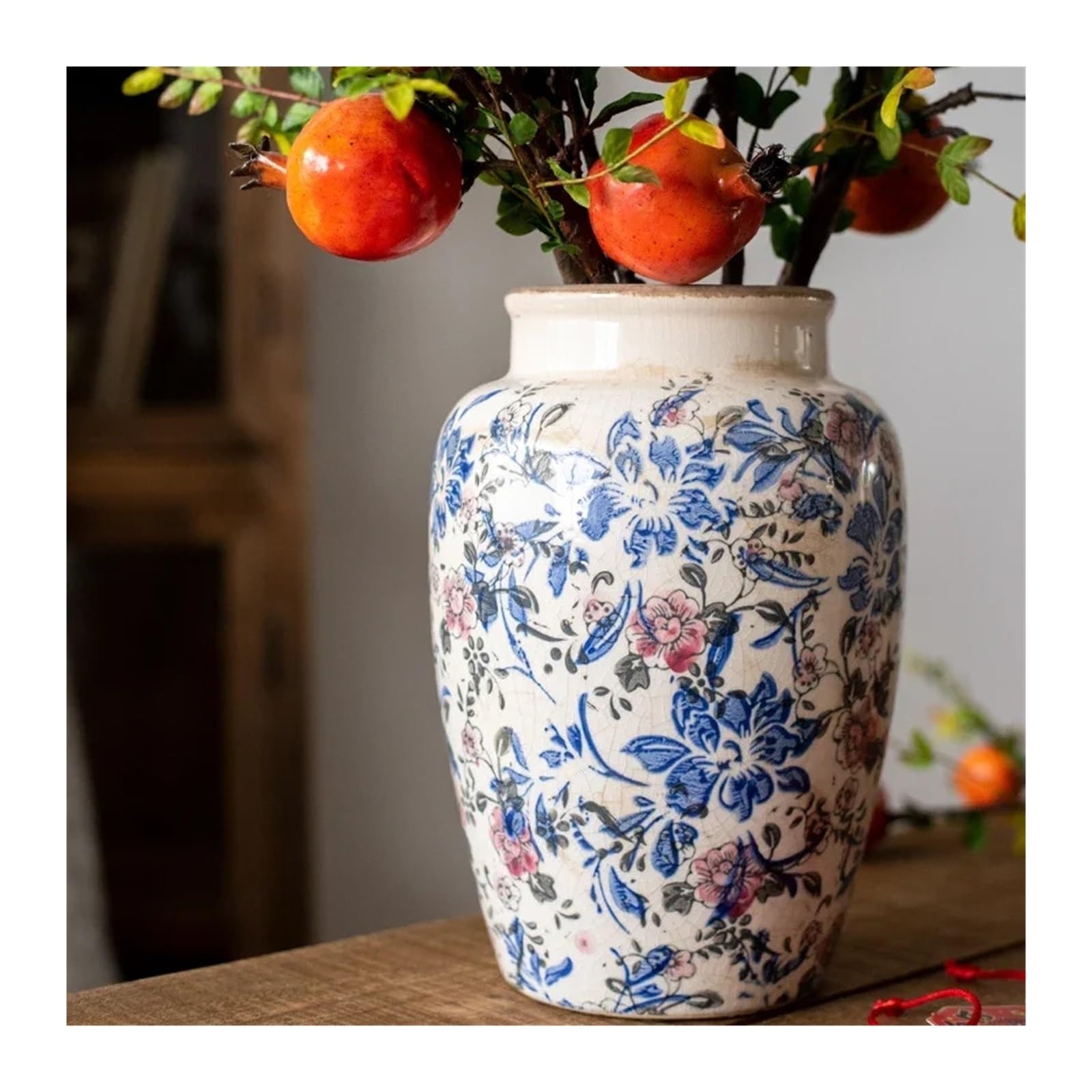 花瓶 花瓶セラミック下釉アンティーク中国ヨーロッパ青と白の磁器壊れ