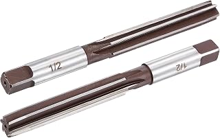 uxcell 1/2" Hand Reamer H8 Accuracy Alloy Tool Steel 6 Flutes Straight Shank Milling Cutter Tool 2pcs