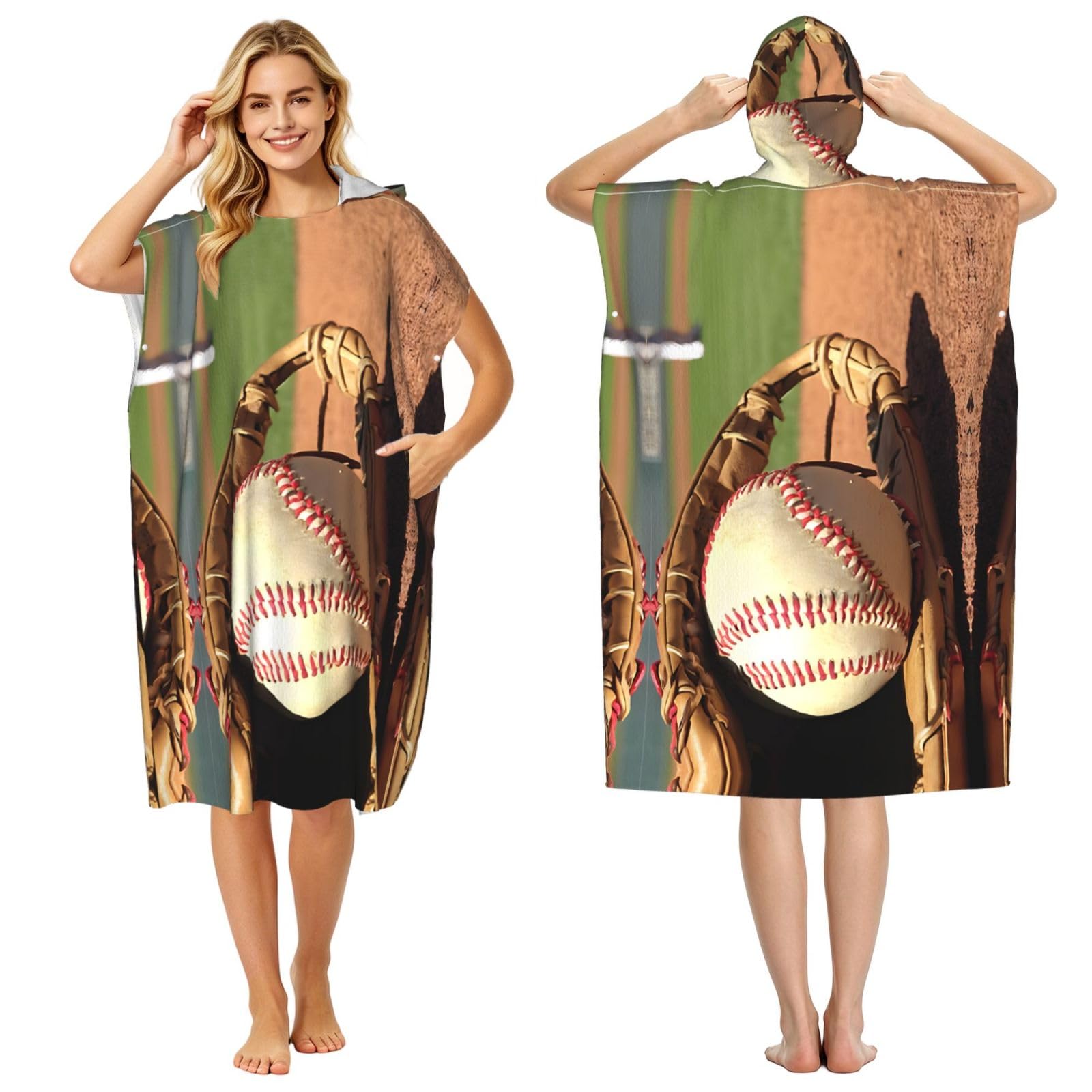 Poncho à capuche pour l'été et la natation au soleil