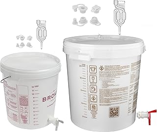 lilawelt24 2 Gärbehälter Set 15L+30L + Gärrohr+ Hahn+ Stopfen Gäreimer Gärfass Gärballon