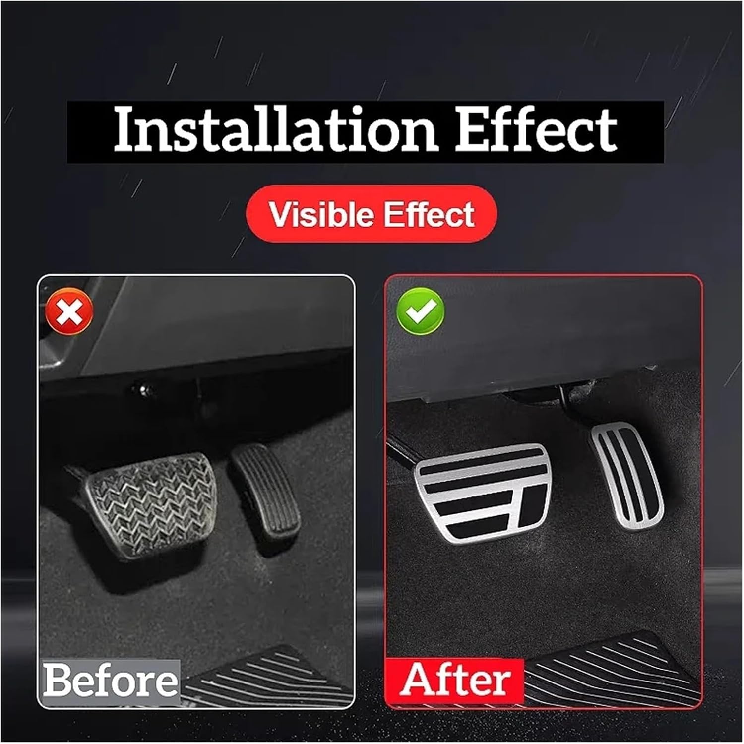Car Pedal Pads Car Pedal Pads Compatible For Prado LC250 2024 2025 Refit Pedal Cover Gas Accelerator Brake Footrest Clutch Thrott Aluminum Alloy(2pcs)