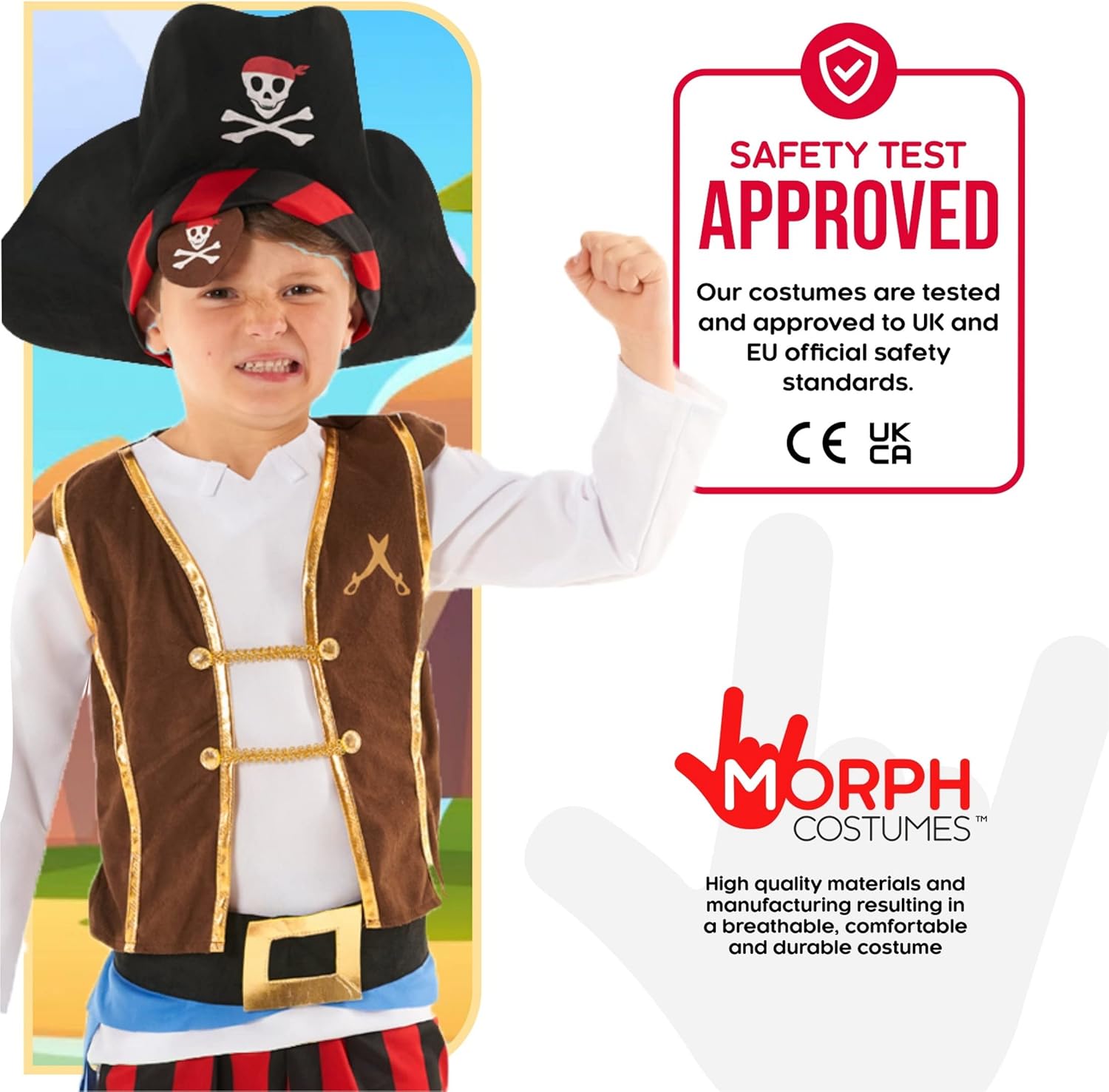Morph Kids Pirate Outfit - Boys & Girls Pirate Costume - Image 5