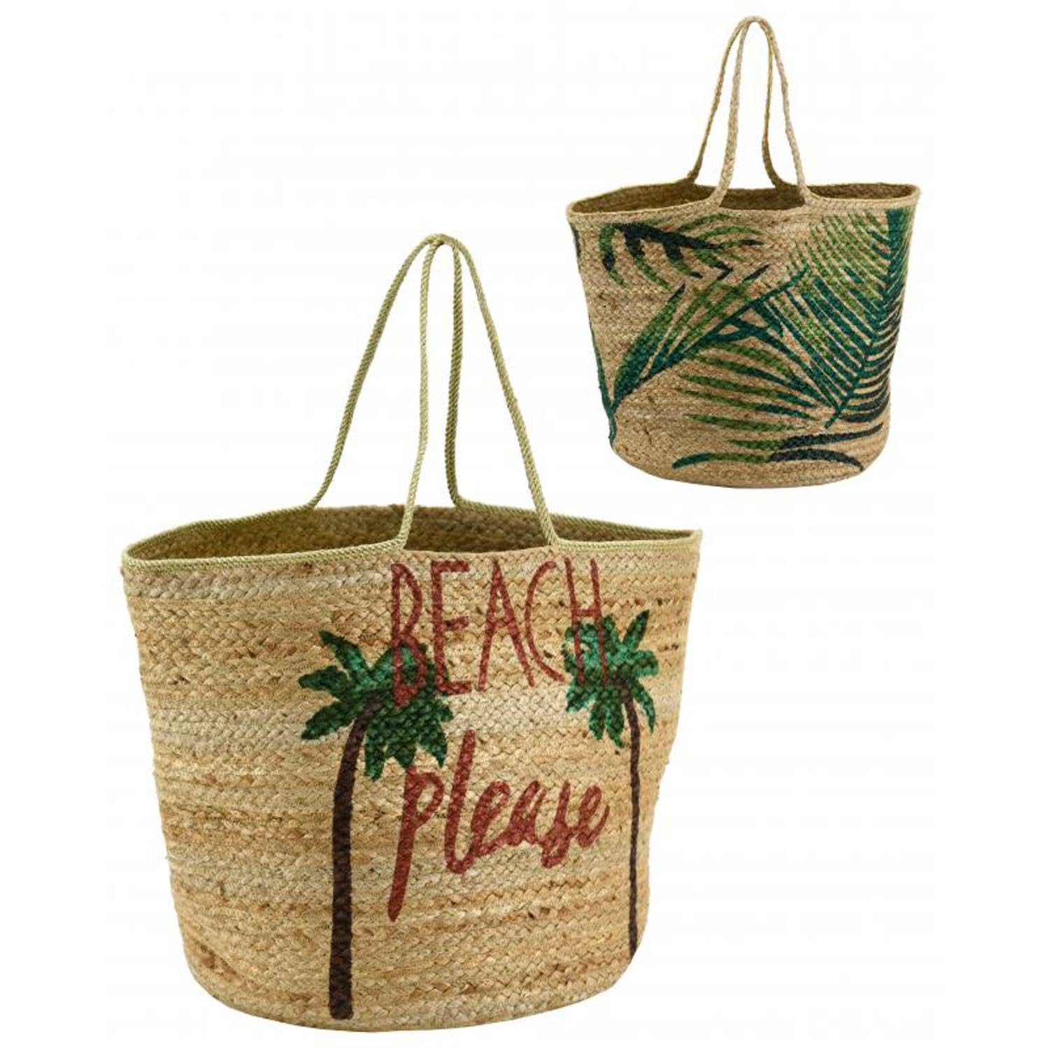 Sac en jute naturel grand format 50x30 cm idéal comme sac de plage durable
