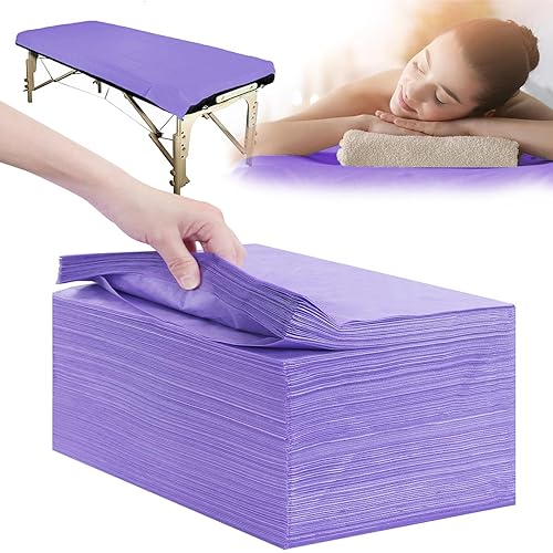 Vista 19 de Sábanas desechables 100 piezas 31" x 71" Sábanas para mesa de masaje de tela no tejida Funda para cama de SPA transpirable para masaje, belleza, 100