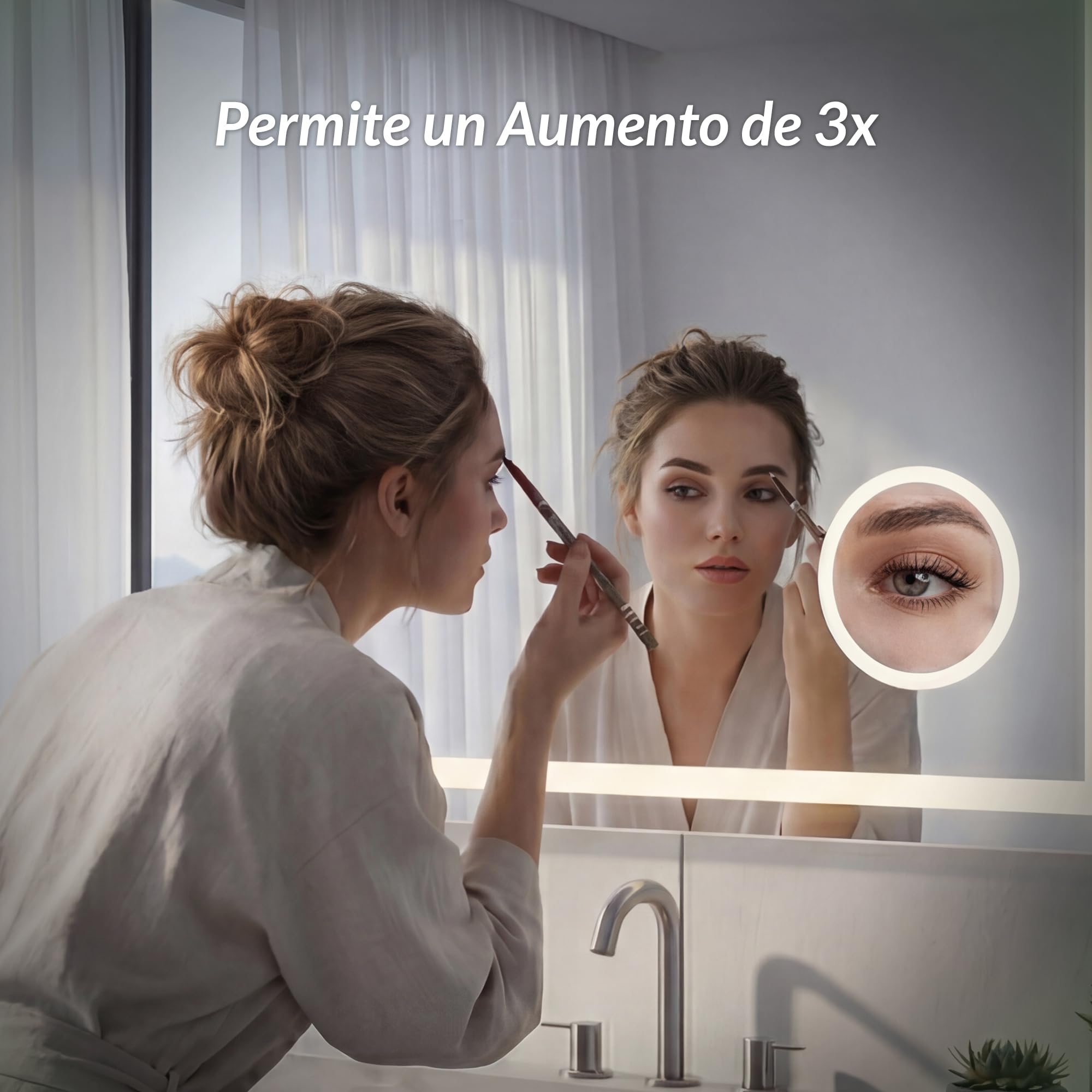 Espejo baño con luz Frontal LED antivaho