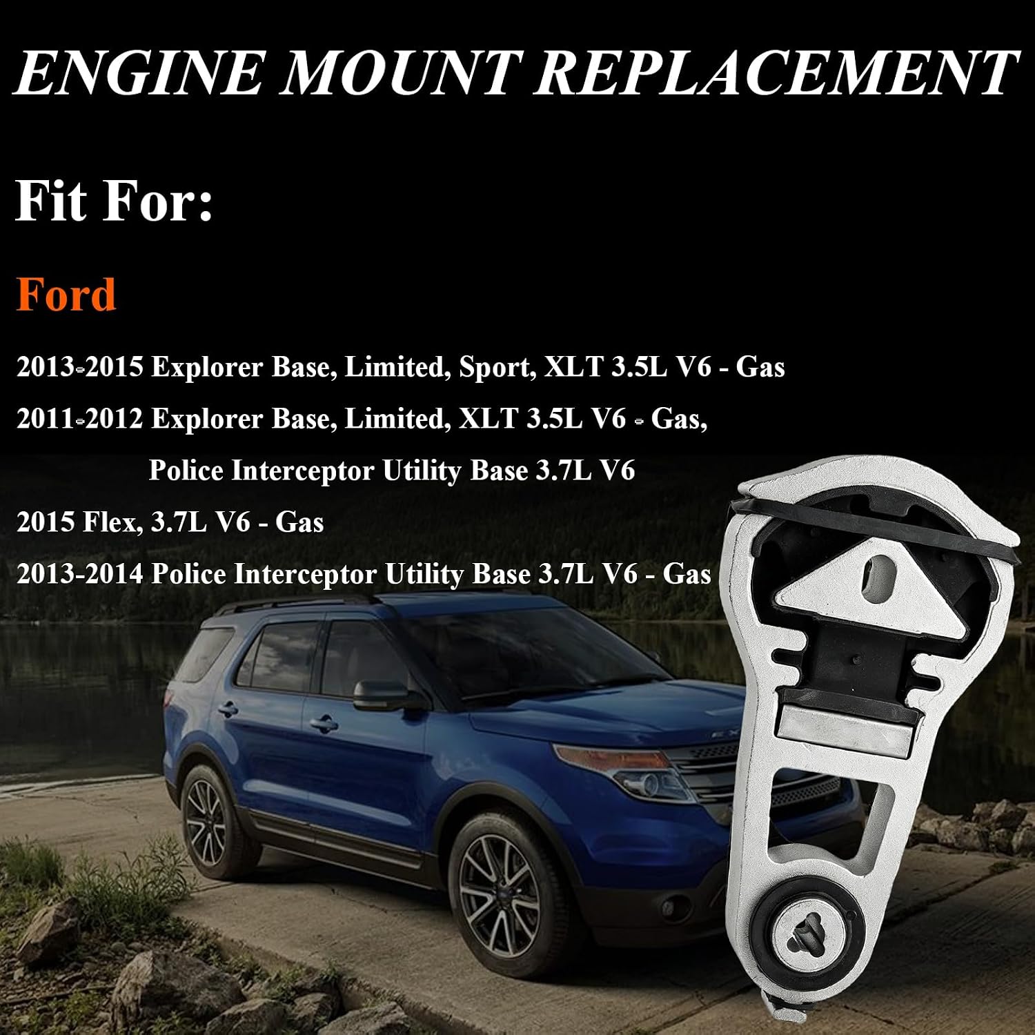 DB5Z-6068-A Engine Motor & Transmission Mount Kit Compatible with Ford