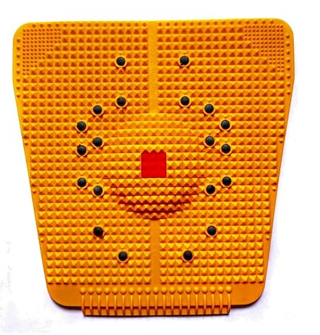 Geetastik high strength Plastic Acupressure Mat & Feet Massager Acupunctures Stress,Pain Relief Massager Tool for Blood Circulation in Human Body (Color: Yellow)