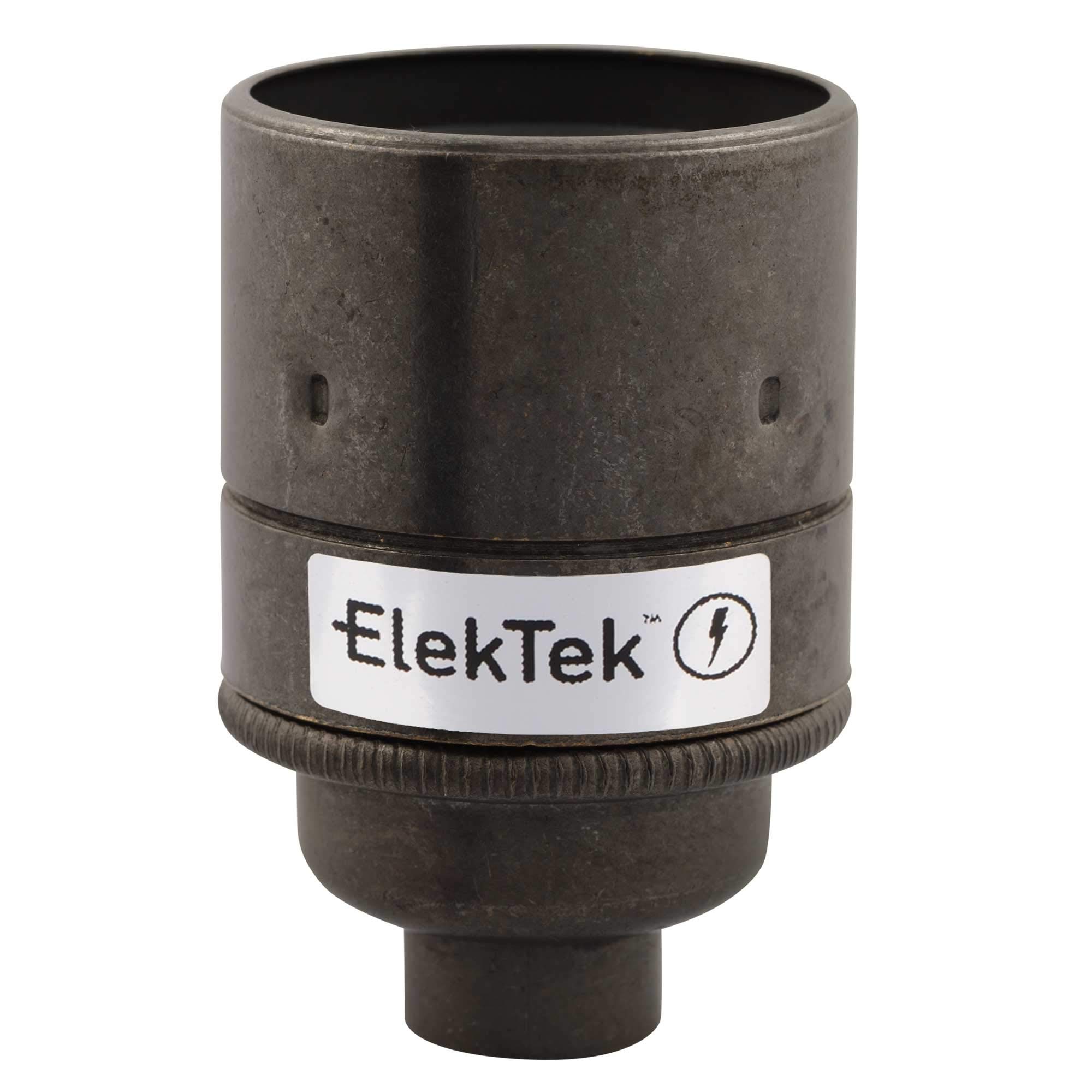 Elektek Men's Bronze Es E27 Lamp Bulb Holder Plain Skirt 10Mm Entry Ideal For Vintage Filat Bulbs