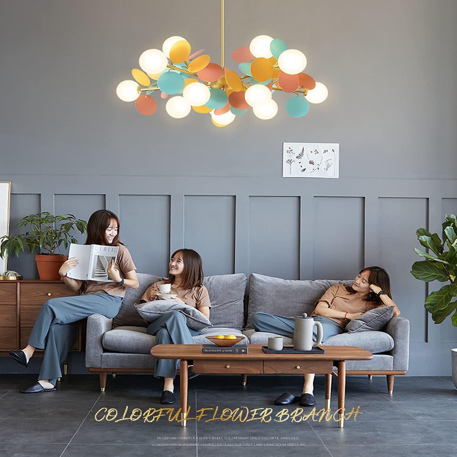 Girls Bedroom Chandelier;Personality Colorful Disc Chandelier Modern Chandelier,Kids Room Bedroom,Creative Pendant Lamp Shade,Bedroom Hallway Closet Girls Room Light Chandeliers Ceiling DéCor image 3