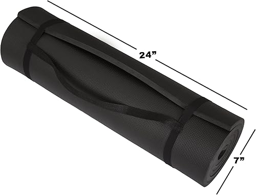 Miniatura 6 de Wakeman Fitness - Tapete de yoga extra grueso, espuma antideslizante y cómoda, alfombrilla de ejercicio duradera para fitness, pilates y