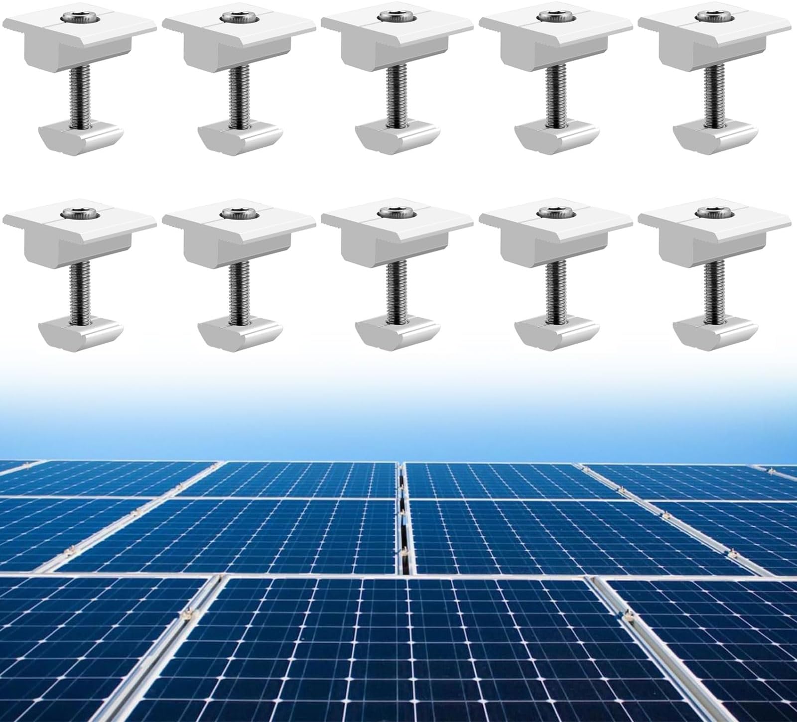Double Support Panneau Solaire Alu Solarv D'occasion - Résistant à La Corrosion, Réf 0545