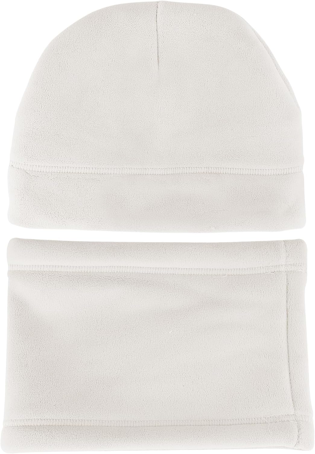 2Pcs Kids Winter Hat Scarf Set Beanie and Neck Warmer Set Beanie Cap Thermal Soft Lining Scarf for 8-15Years Hiking Camping