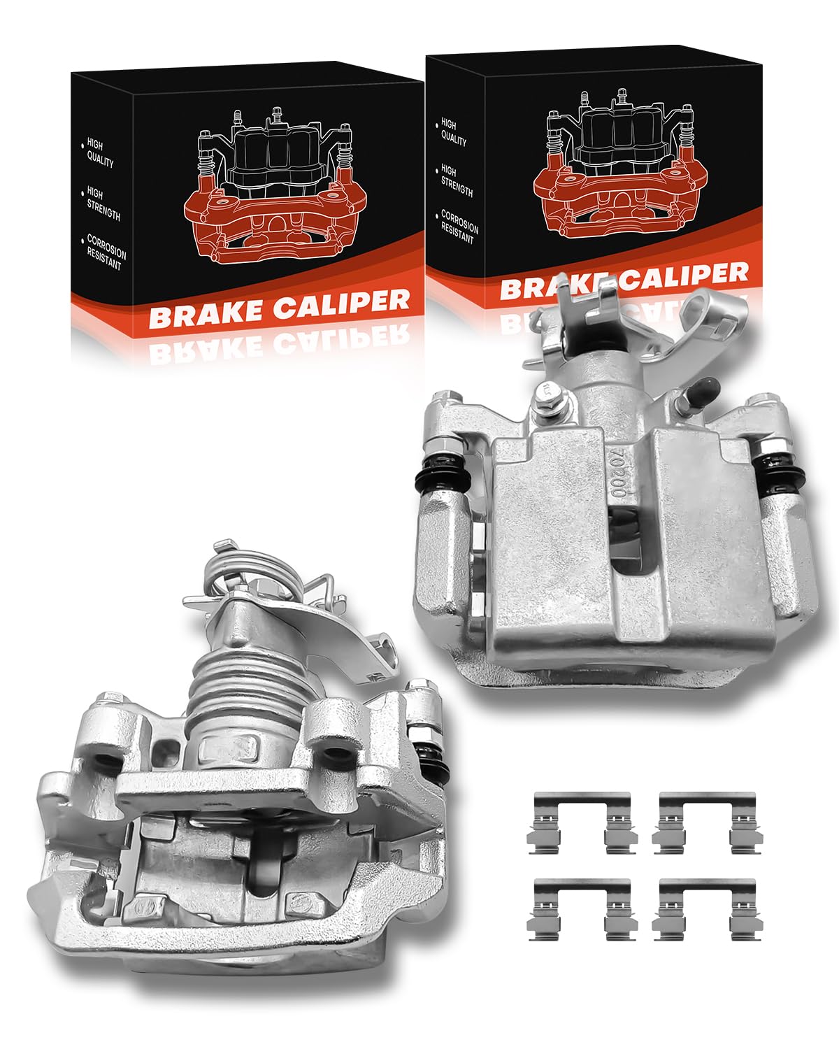 TOVASTY 2PC Set Brake Caliper Left &amp; Right Rear Side Set Compatible With Malibu 2004-2012, Cobalt 2005-2008, HHR 2008-2010, Pursuit 2006