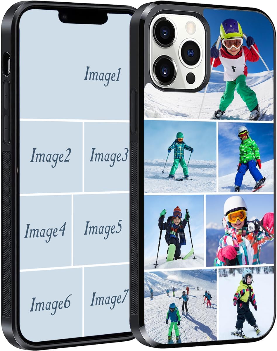 Personalized Picture Customized Photos Phone Case Compatible with iPhone 17/17 Air/16/15/14/13/12/11 Pro Max/Mimi/Xs Max/Xr/7/8 Plus/Samsung Galaxy s25/S24/S23/S22/S21/S20 FE Plus Ultra(7 Collage-1)