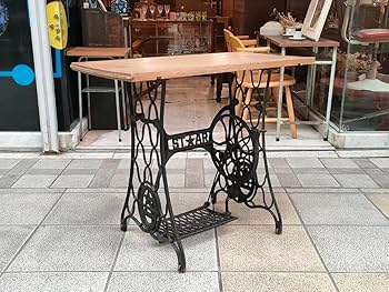 アンティークテーブルミシン脚ミシン台リメイク オシャレ過ぎる】脚踏みミシンで作るオシャレテーブルの作り方