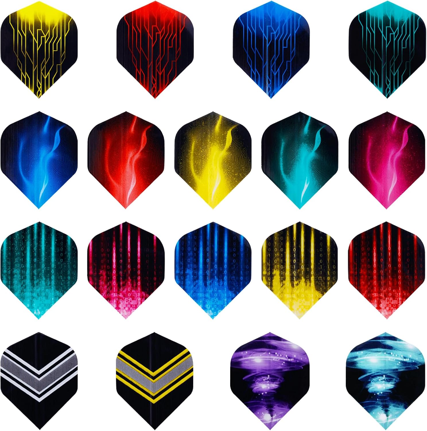 90PCS Dart Flights 18 Sets Durable Standard PET Flights Replacement Wings for Soft Tip & Steel Tip Darts