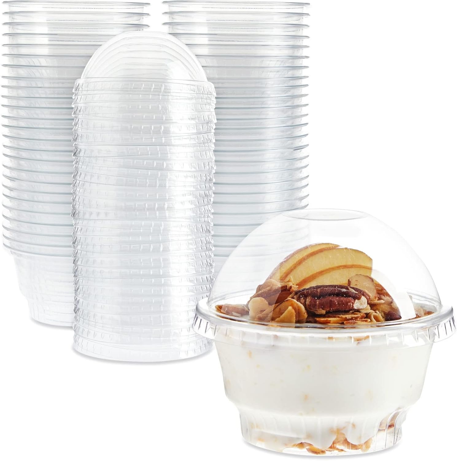 Bulk 5 oz Plastic Dessert Cups with Dome Lids Kuwait Ubuy