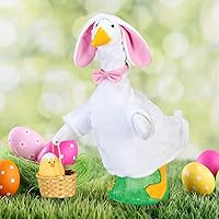 Vista 5 de Fox Valley Traders Gaggleville - Conjunto de ganso de conejo de Pascua, se adapta a la estatua de bebé de 17 pulgadas de alto