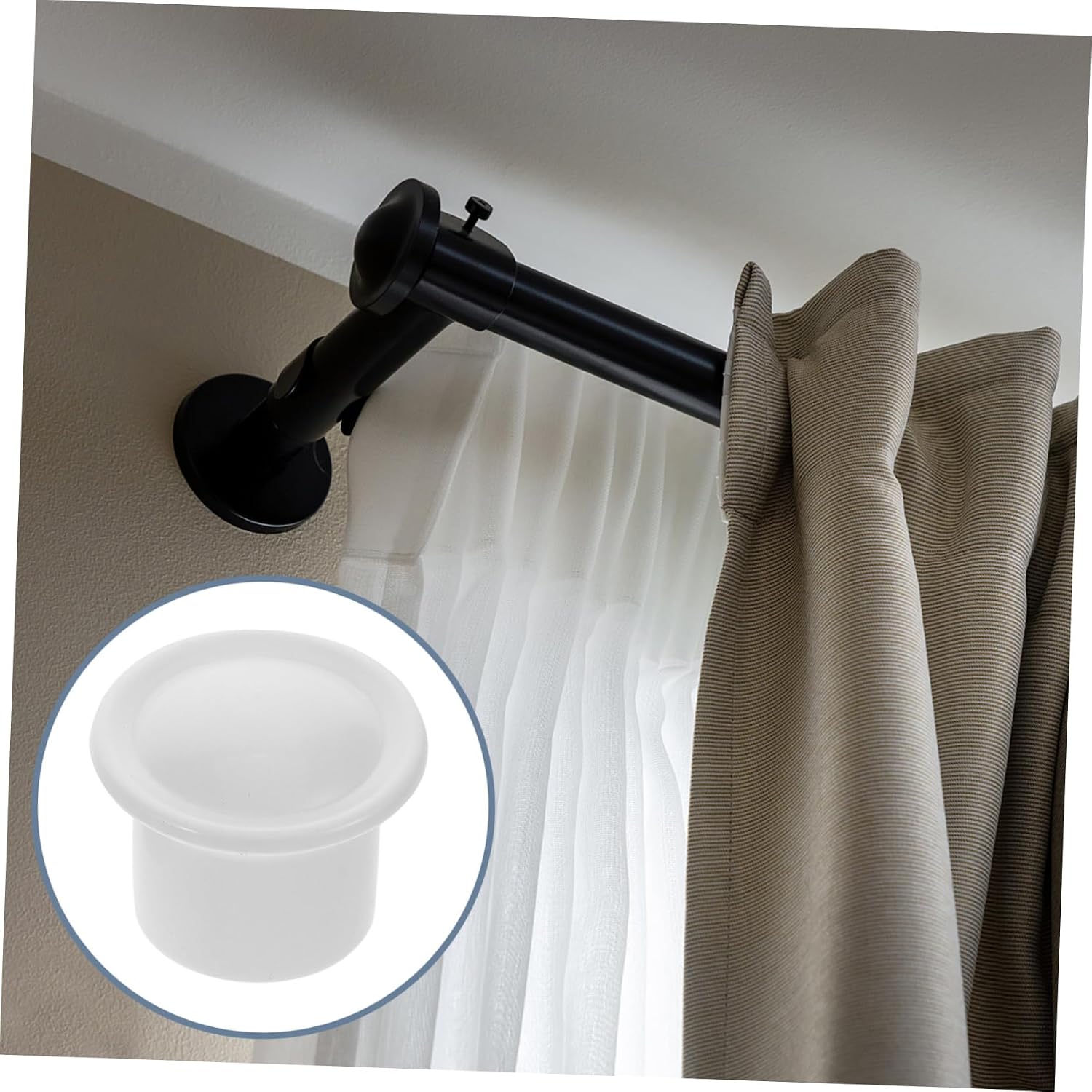 95pcs Curtain Pole End Caps Finials for Roman Curtain Rods Easy to Install Prevents Debris from Entering for Home Decor